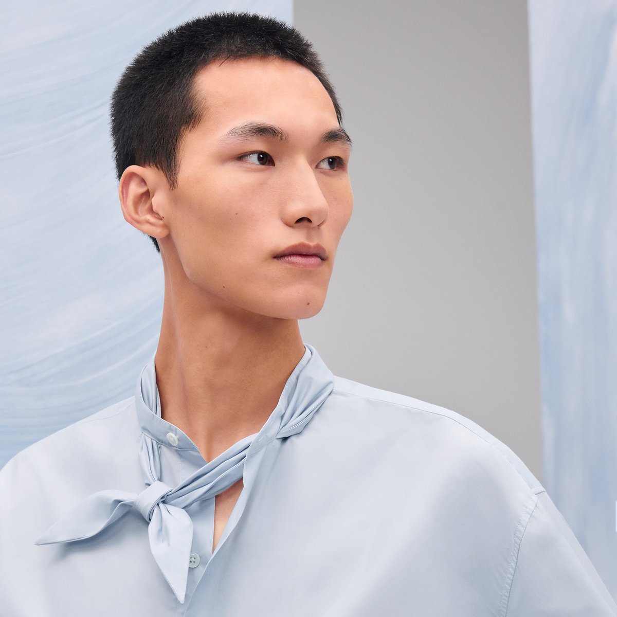 Glacier Boxy Fit Shirt With Marius Collar
