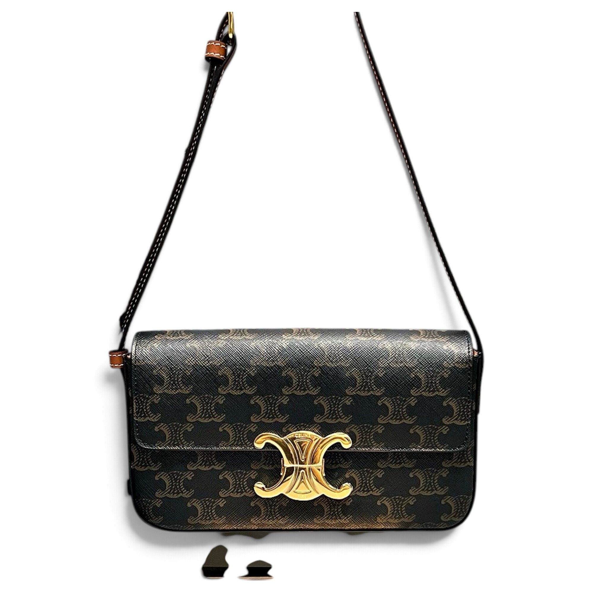 Triomphe Long leather handbag