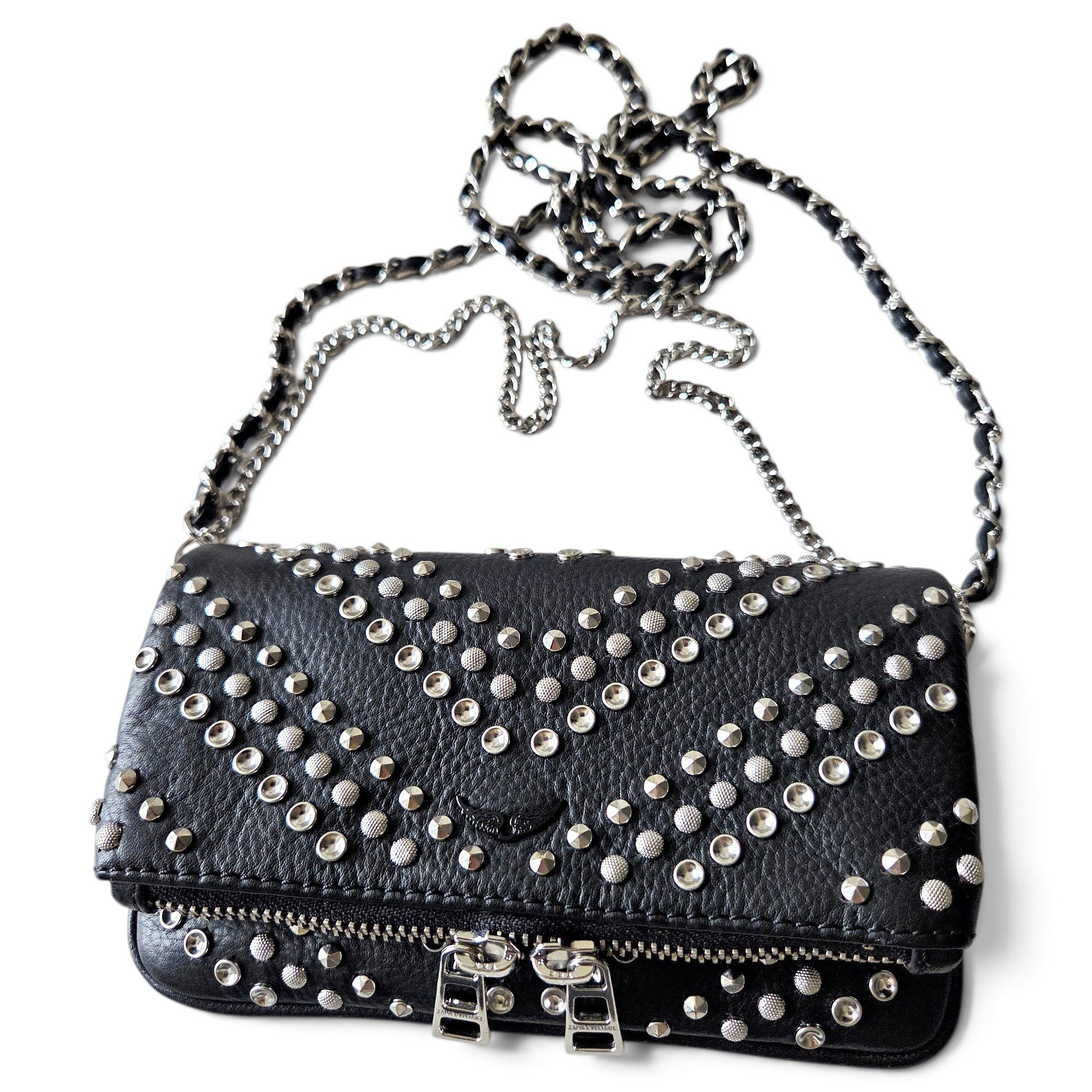 Rock leather crossbody bag