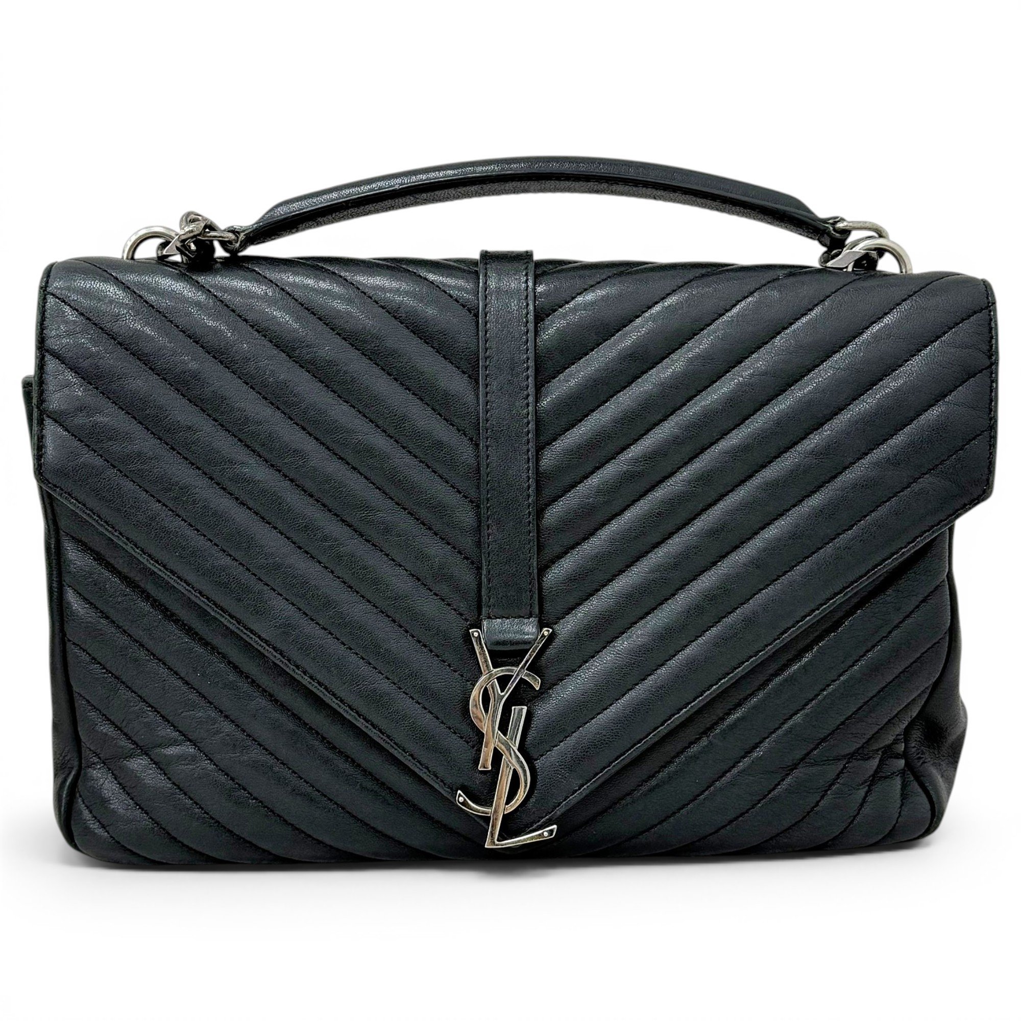 Collége monogramme leather handbag