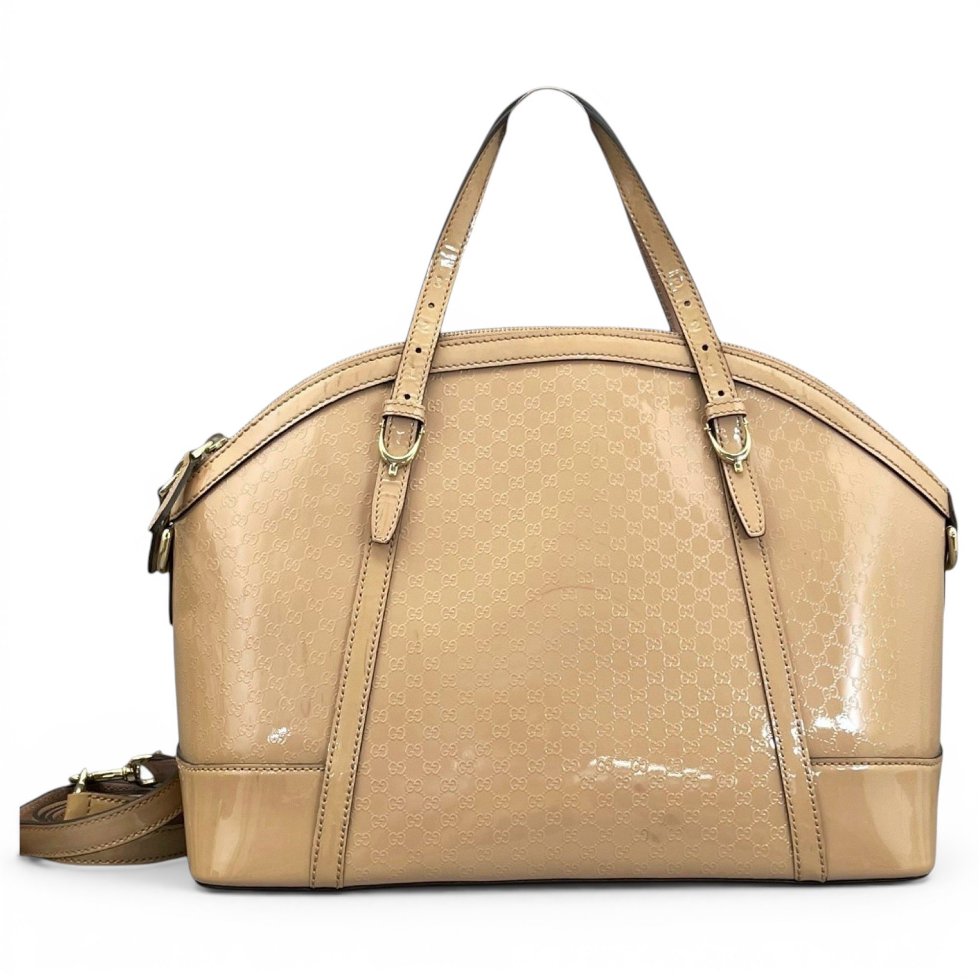 Patent leather handbag