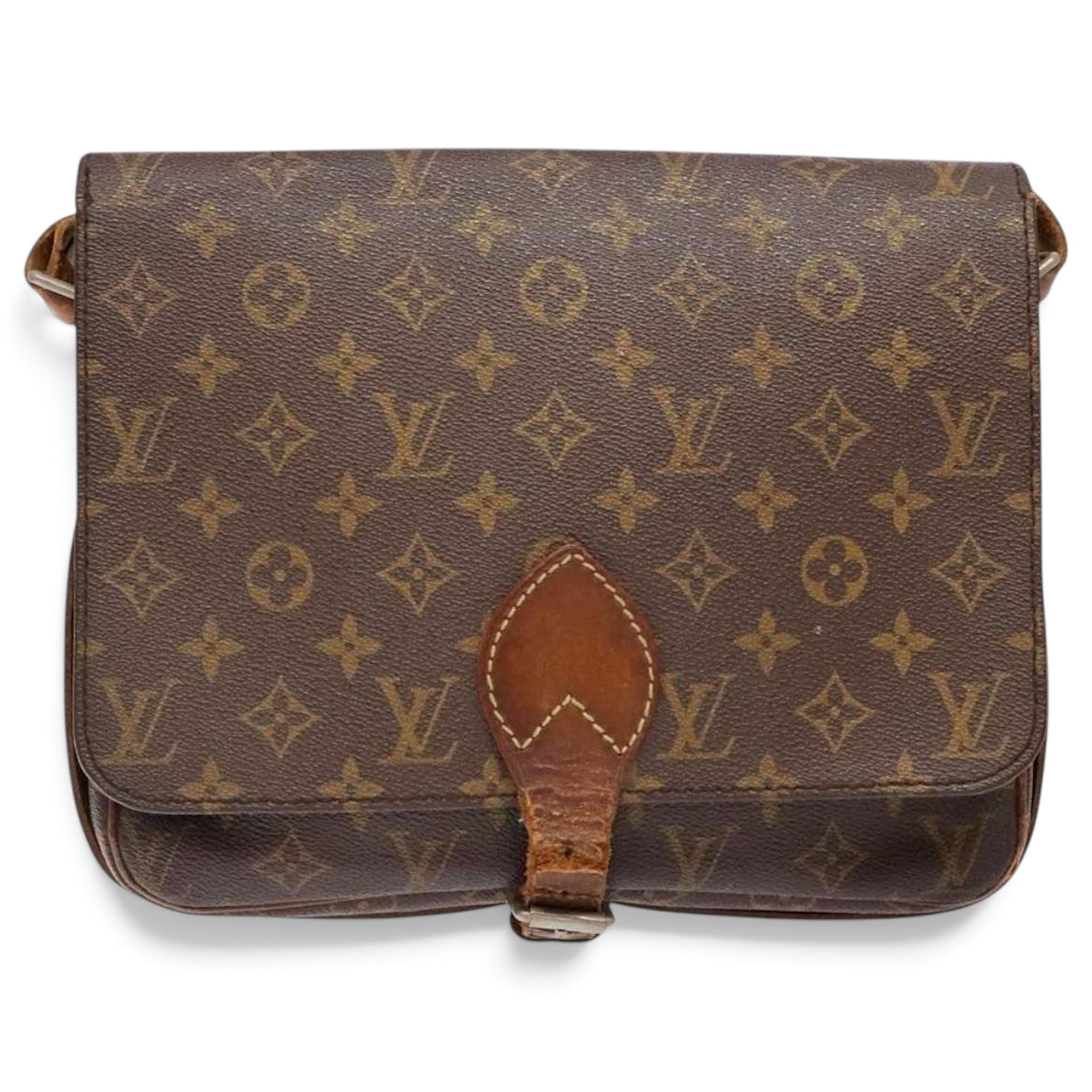 Cartouchière leather handbag