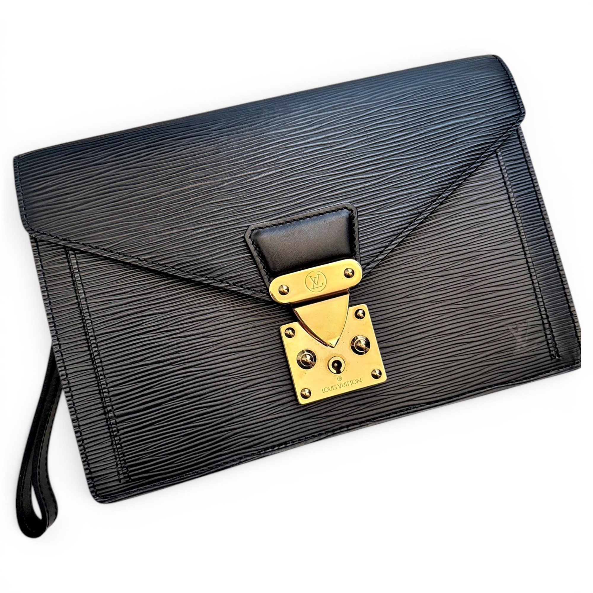 Sellier leather clutch bag