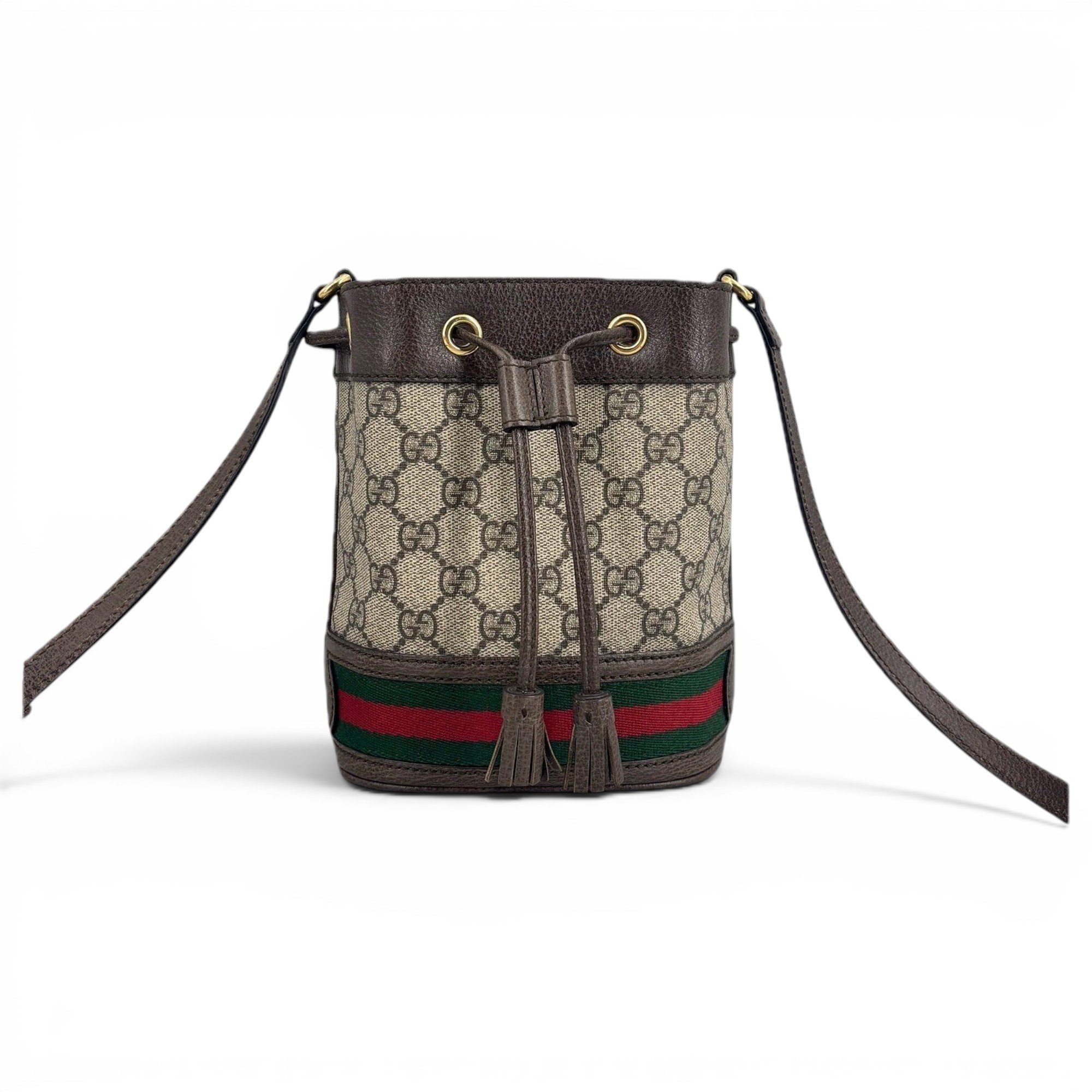 Ophidia Bucket leather handbag