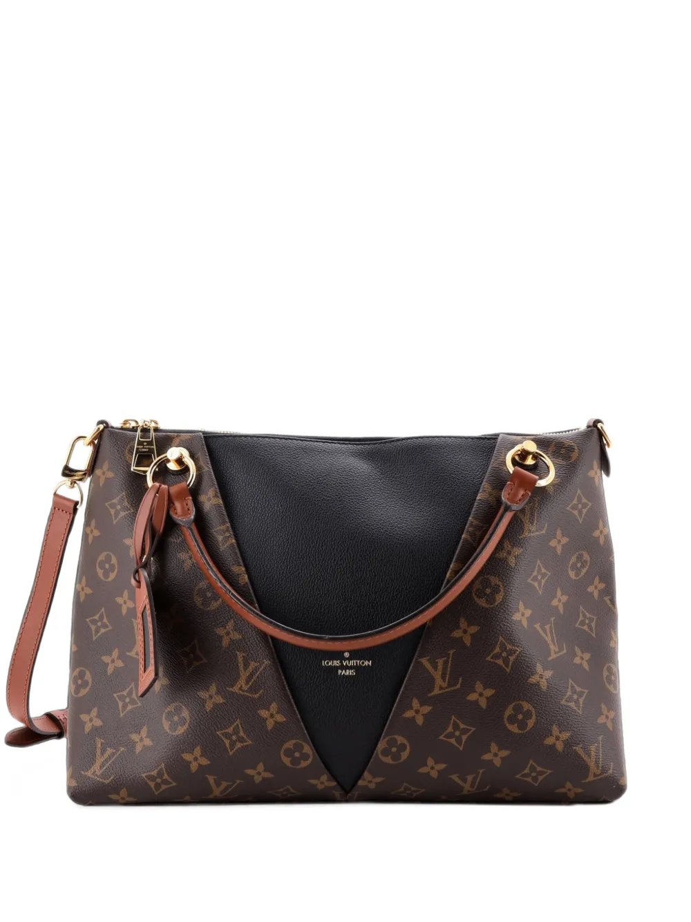 V Tote Monogram Canvas and Leather MM shoulder bag