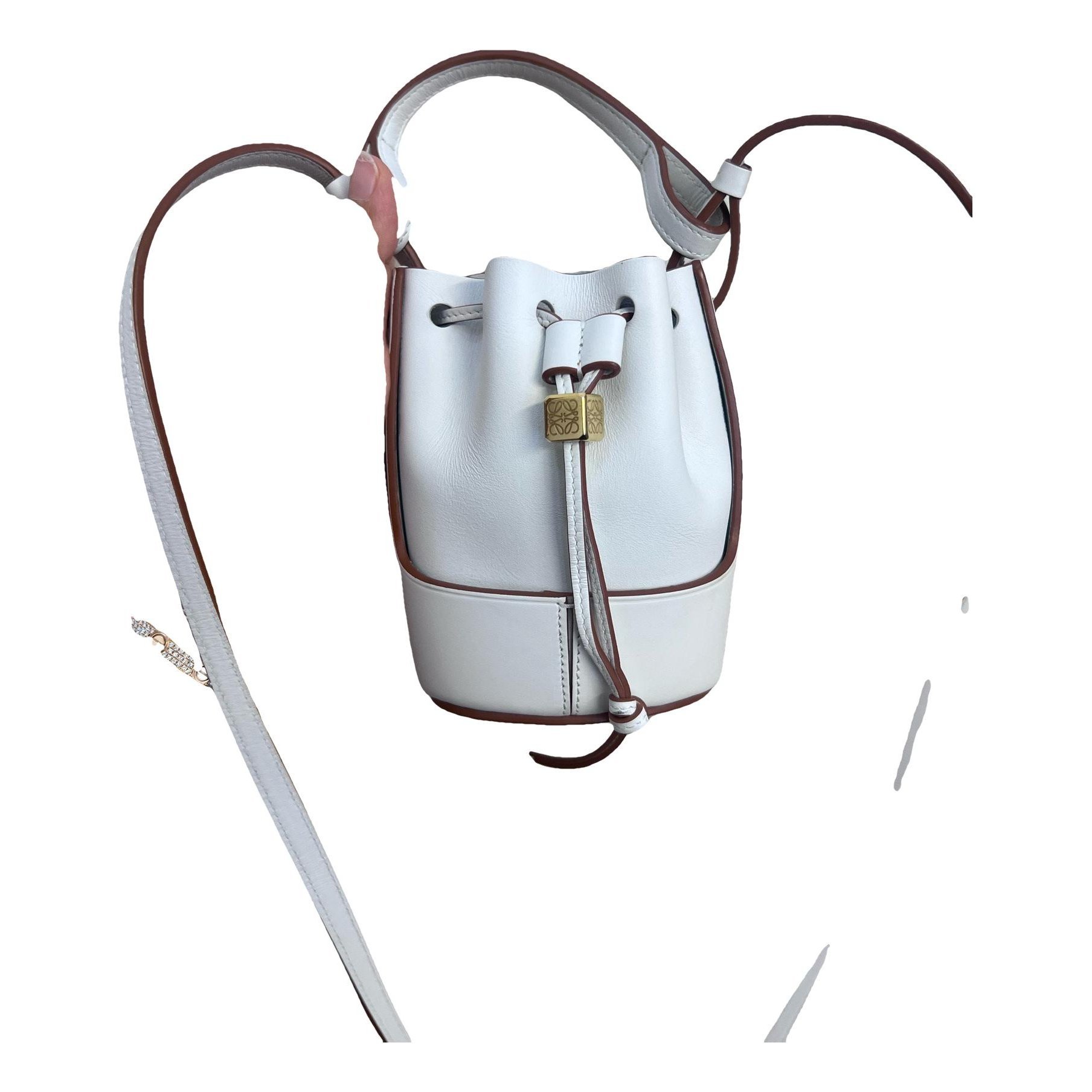 Balloon leather handbag