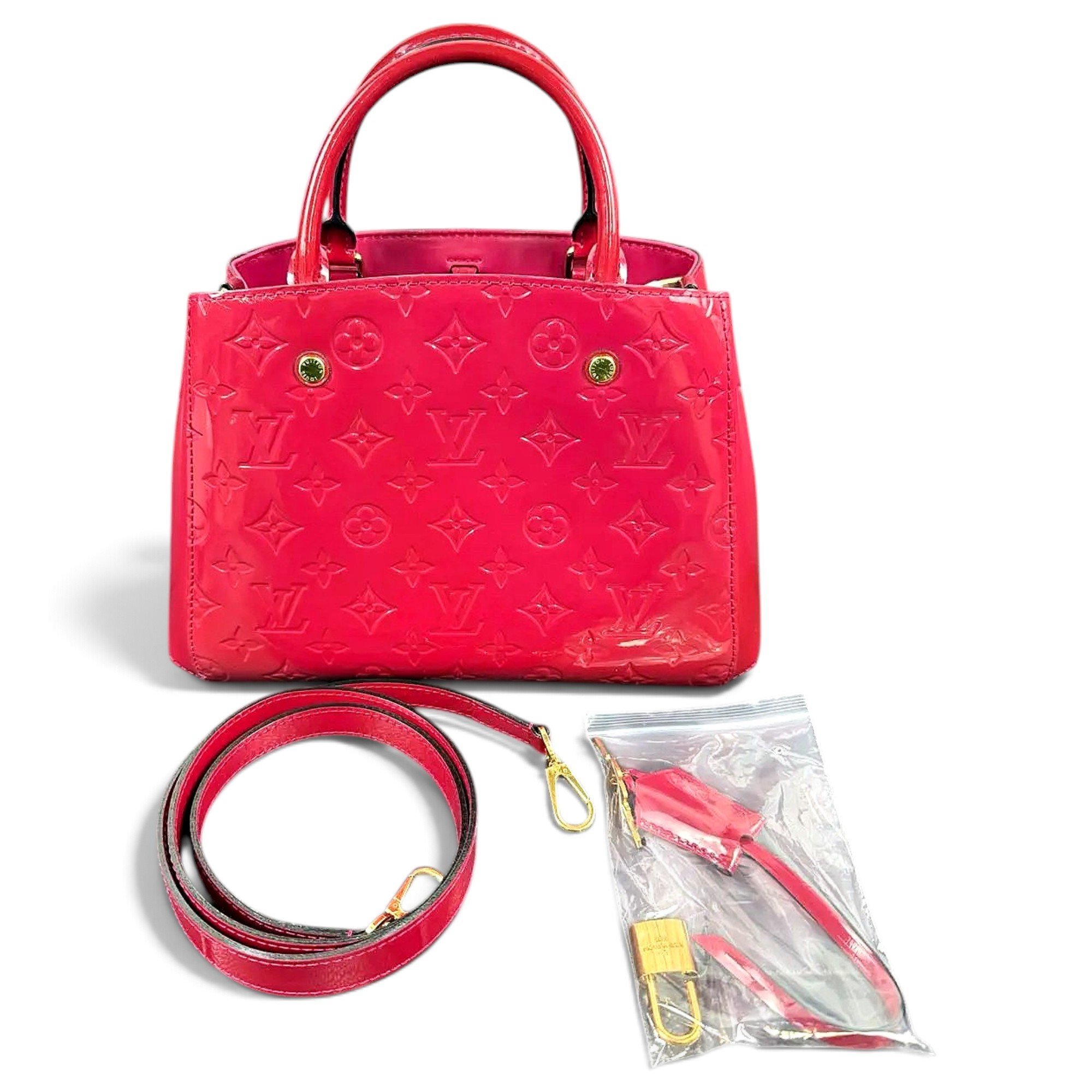 Montaigne patent leather handbag