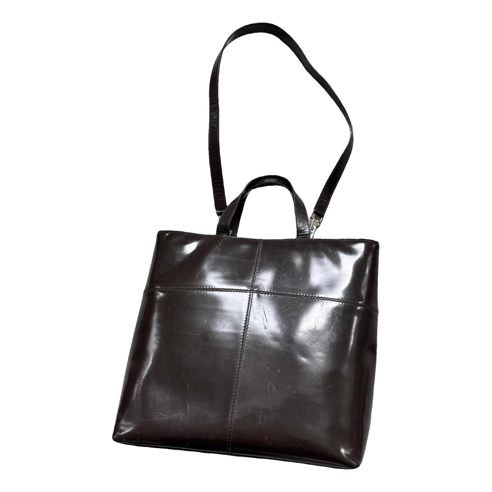 Patent leather handbag