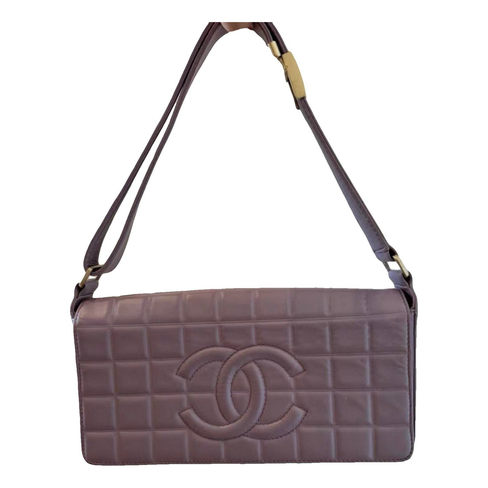 East West Chocolate Bar leather handbag