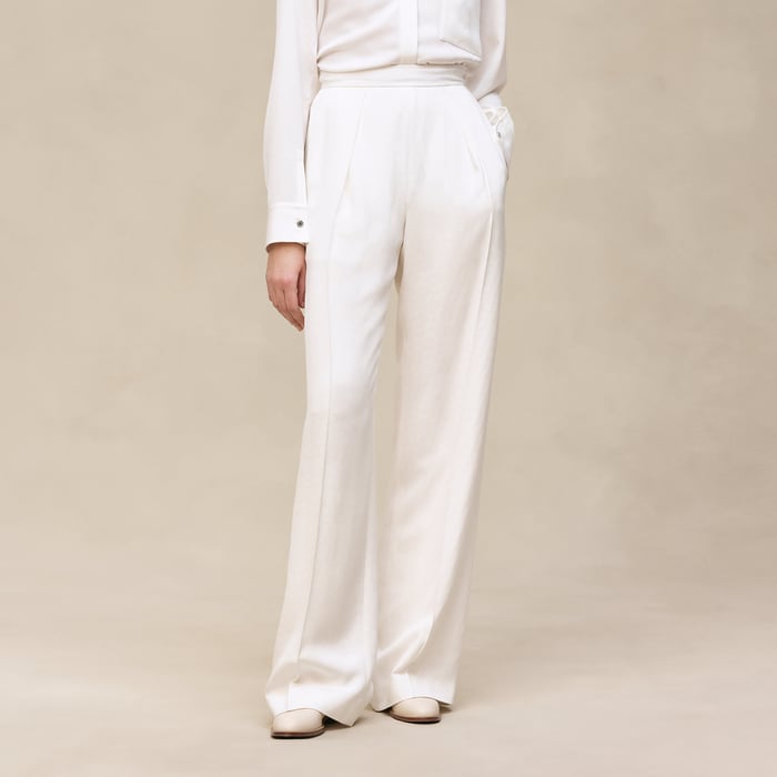 Blanc Cassé Silk Pants