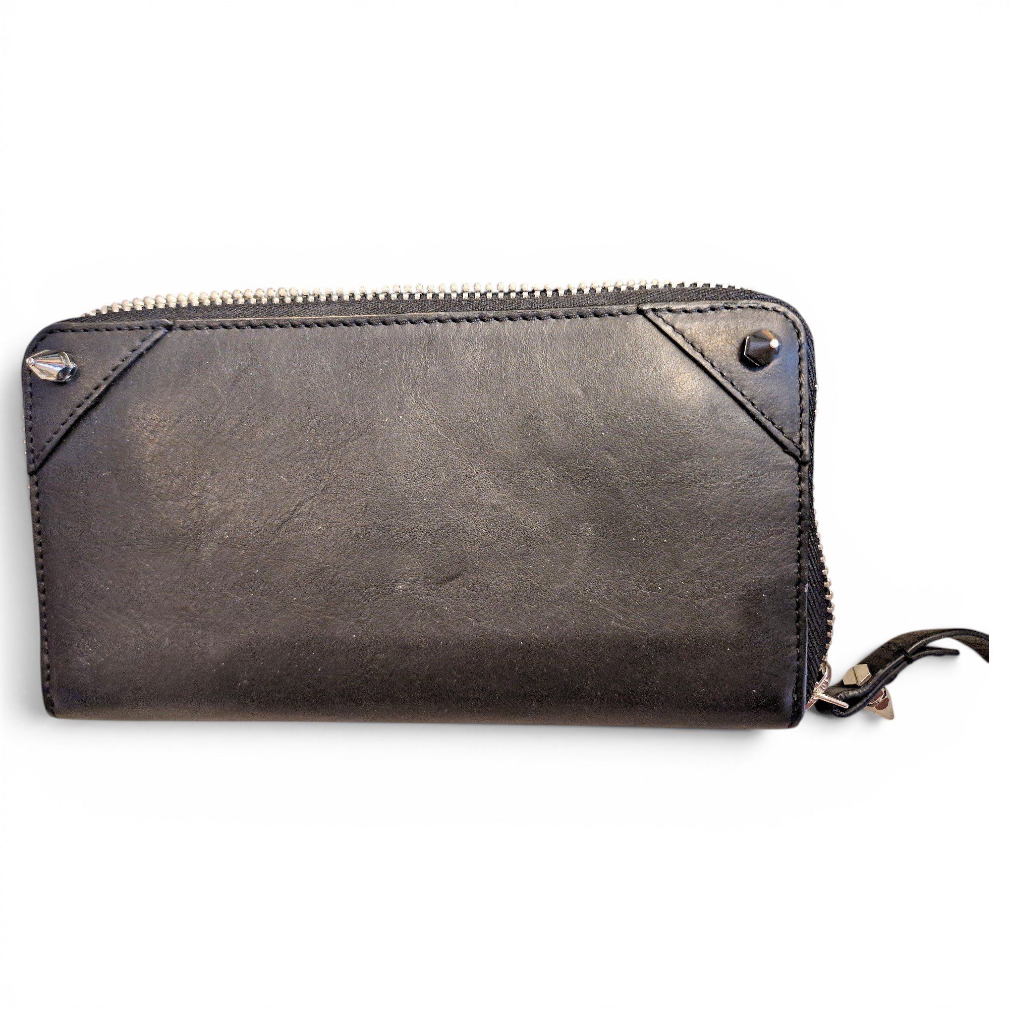 Leather clutch bag