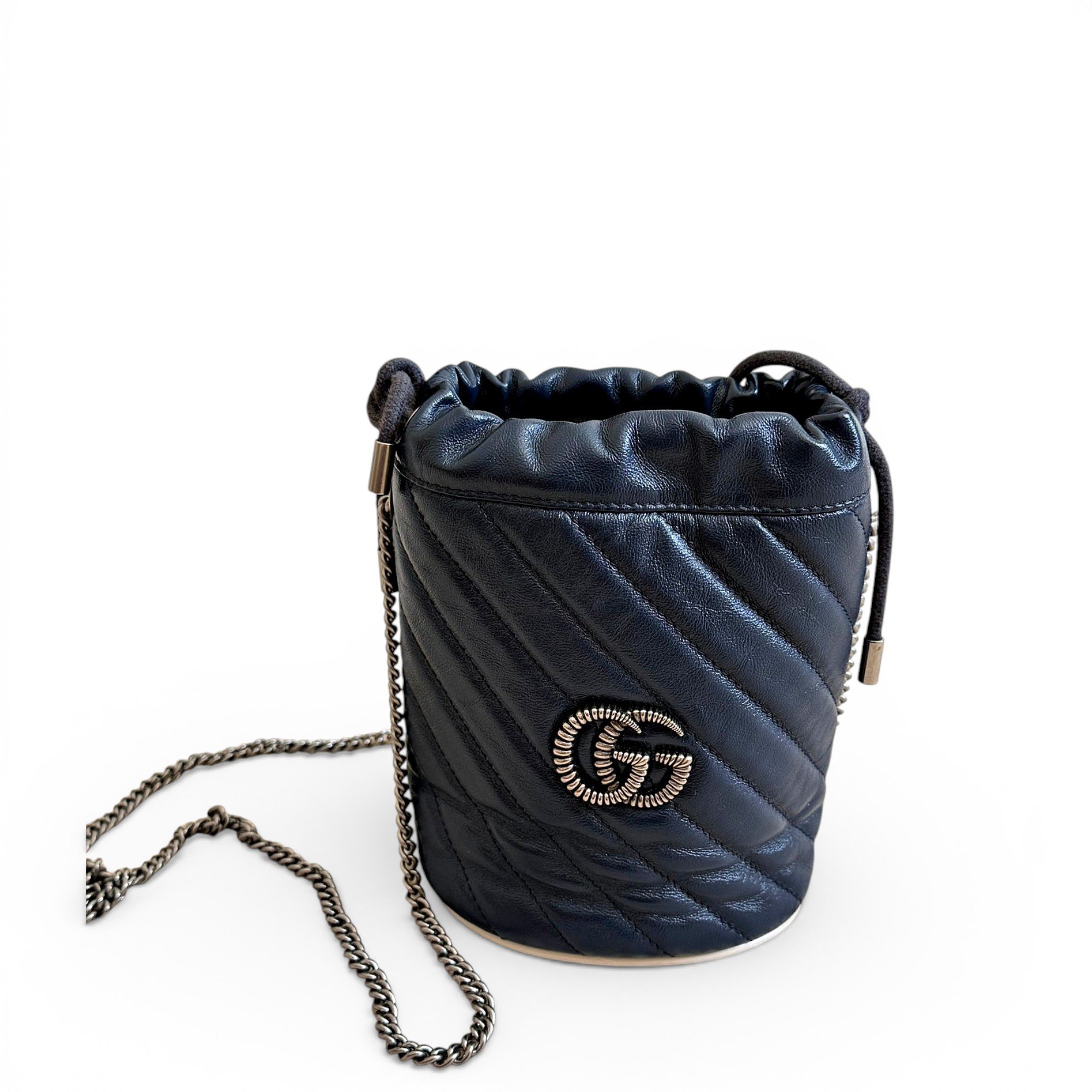 GG Marmont Chain Bucket leather crossbody bag