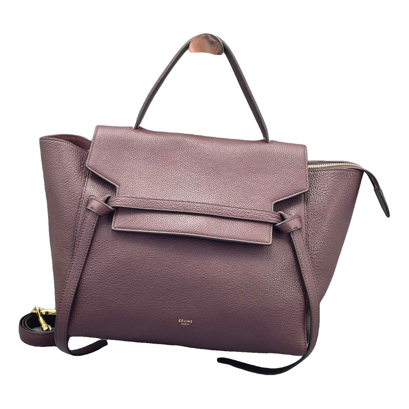 Belt leather handbag