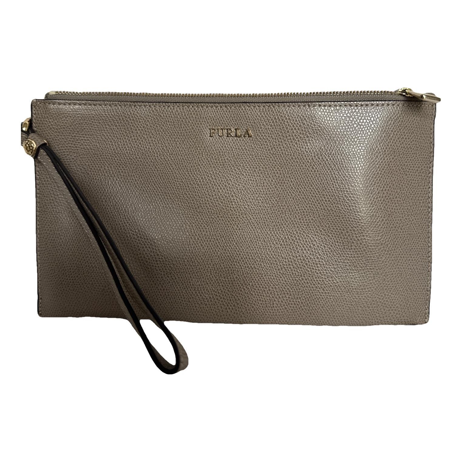 Leather clutch bag