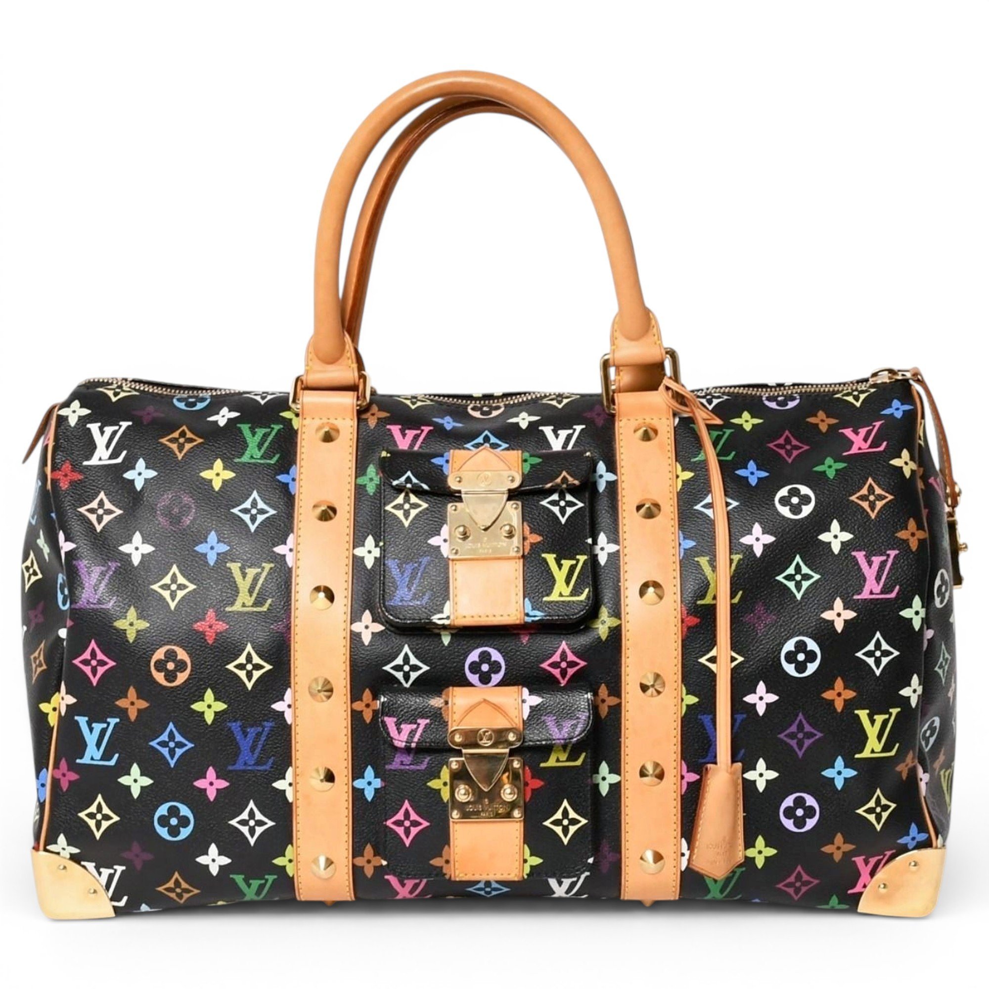 Keepall leather travel bag