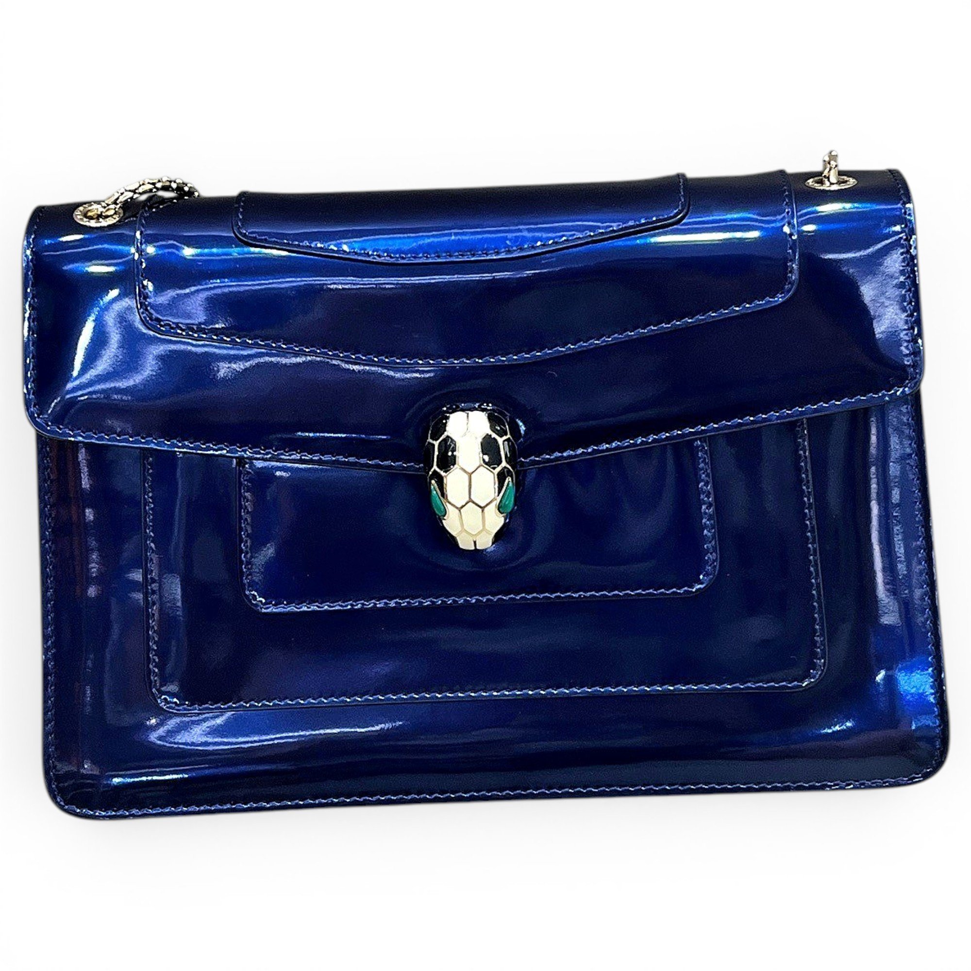Serpenti leather handbag