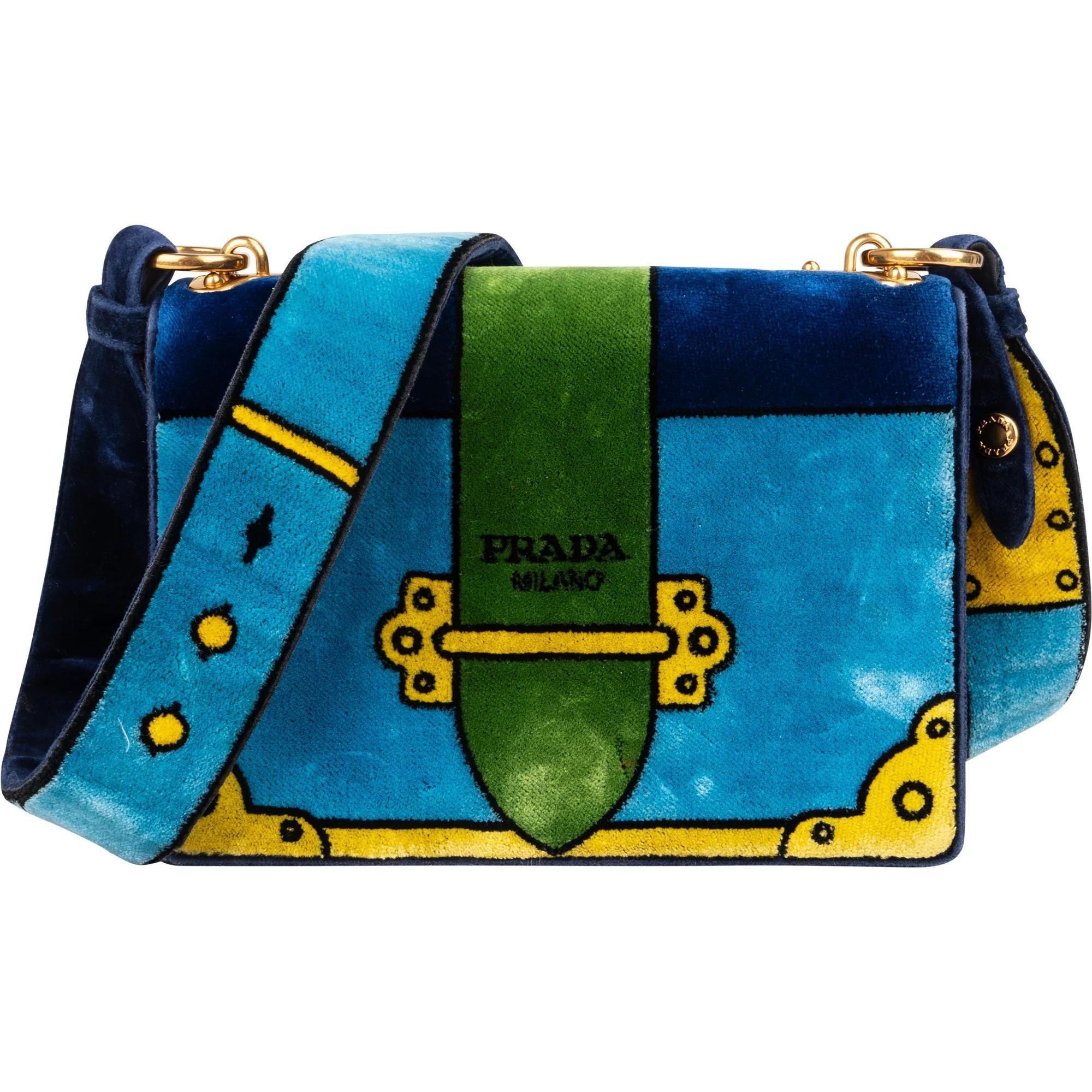 Cahier velvet crossbody bag