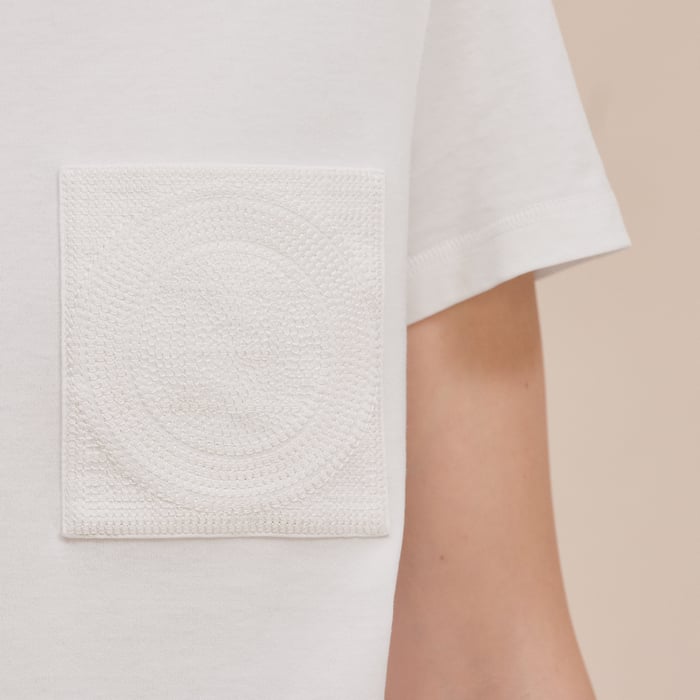 Blanc Embroidered Pocket Dress