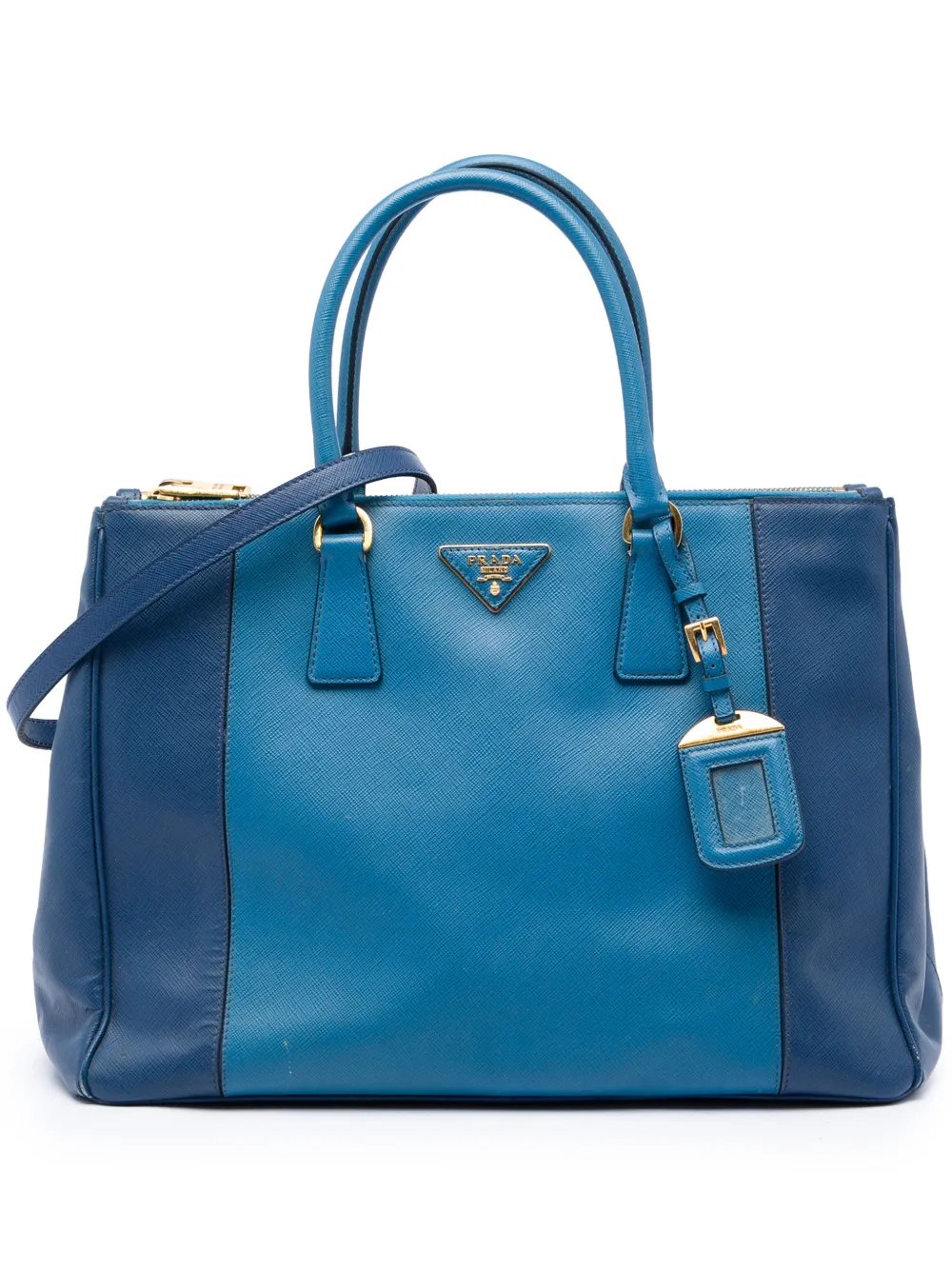 2021-2026 Large Bicolor Saffiano Lux Galleria Double Zip satchel