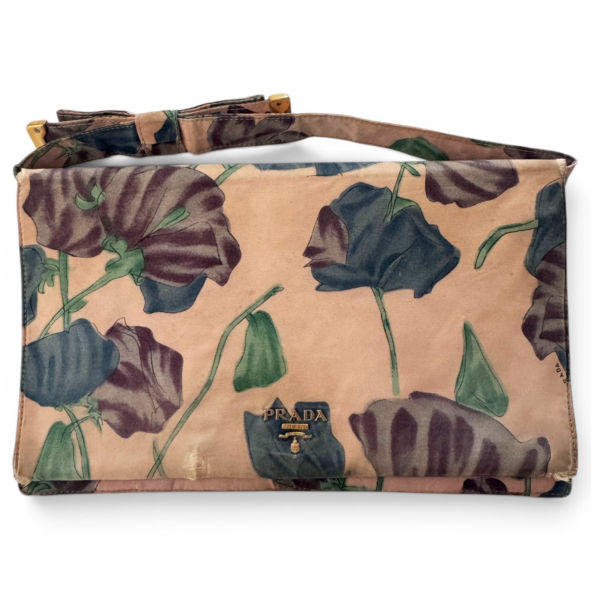 Silk clutch bag