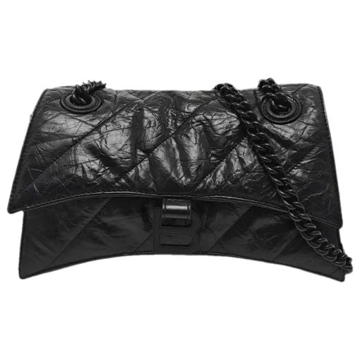 Crush leather handbag
