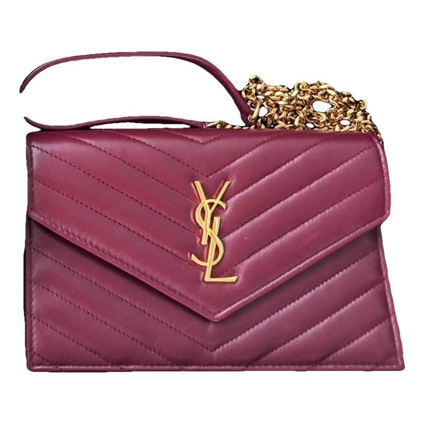Leather clutch bag