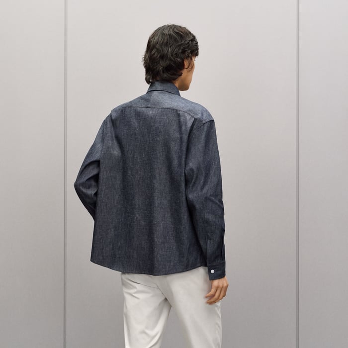 Indigo "Clous De Selle" Overshirt