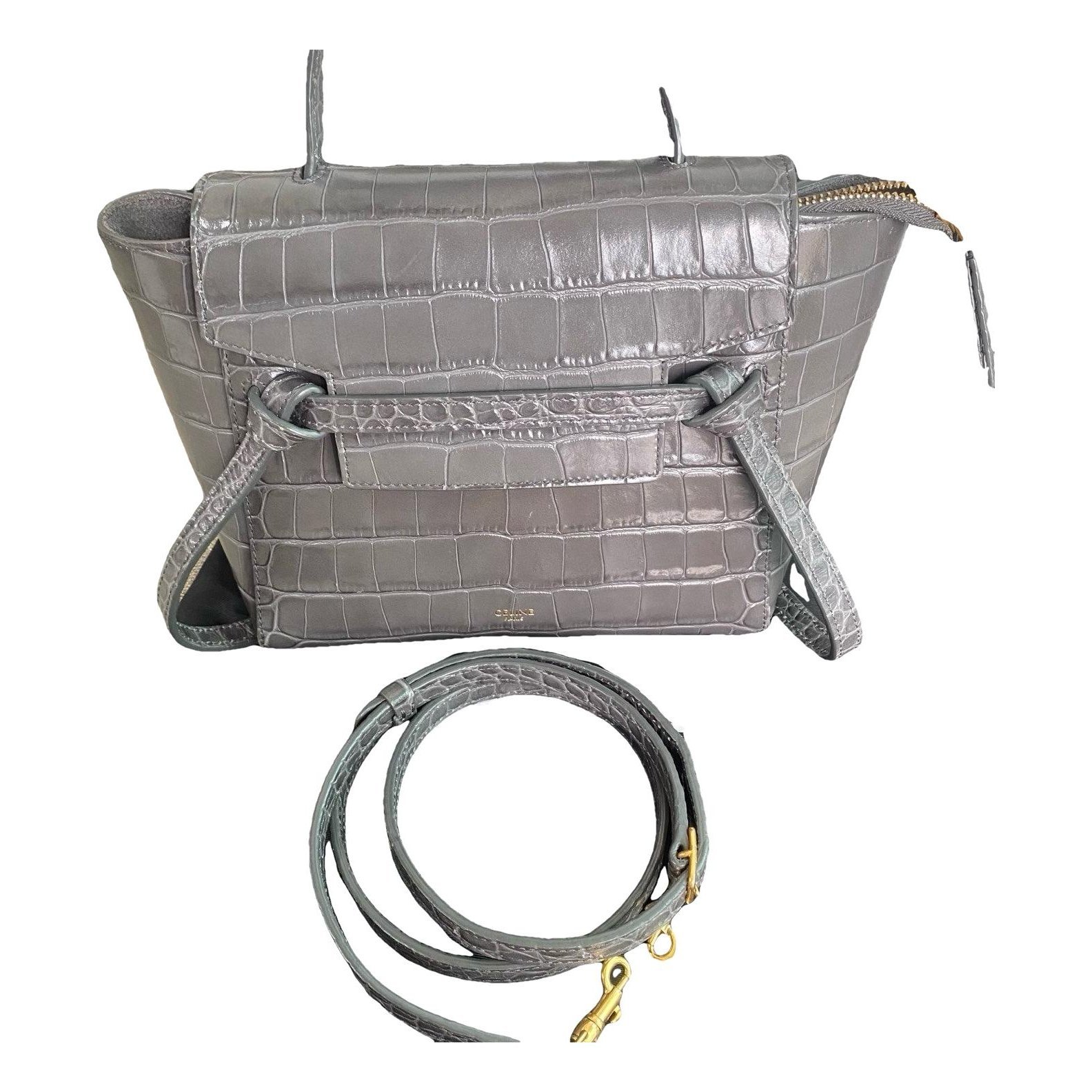 Belt leather handbag