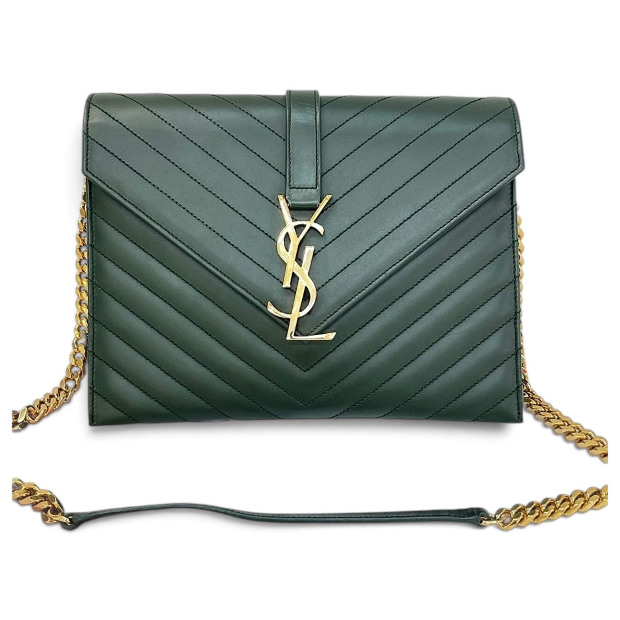 Envelope leather handbag