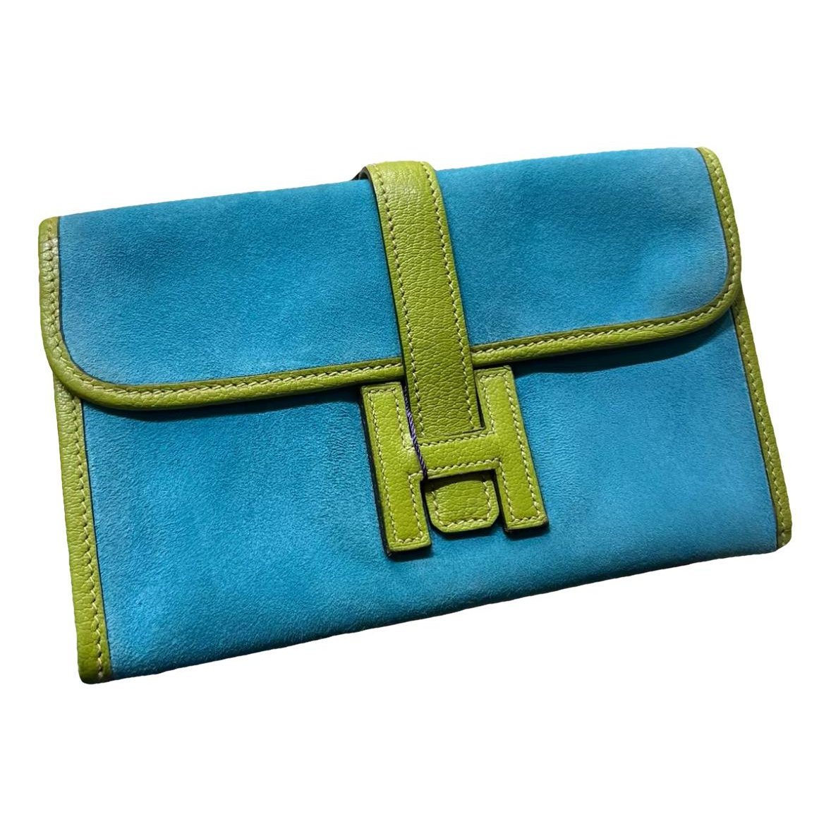 Jige leather clutch bag