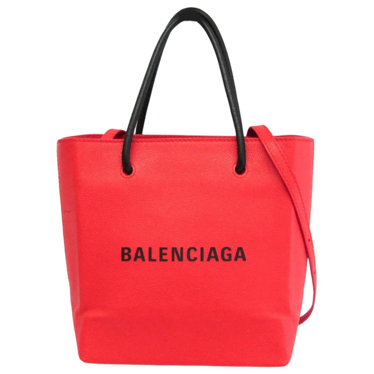 Shopping North South leather tote