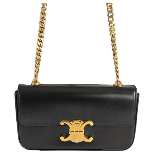 Triomphe chain leather handbag