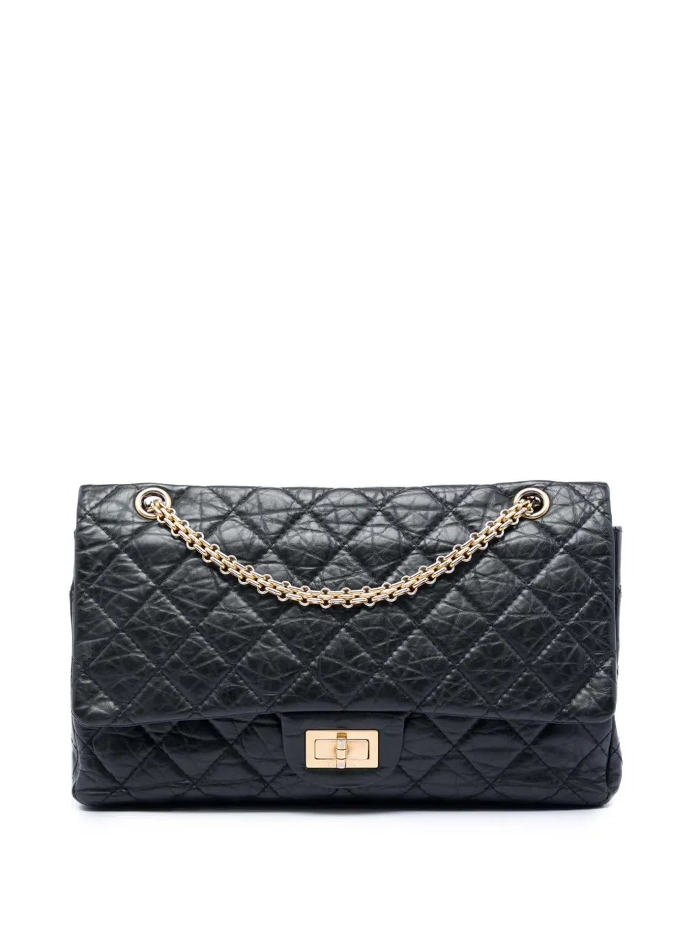 2010-2011 Quilted Aged Calfskin Reissue 2.55 Double Flap 227 shoulder bag