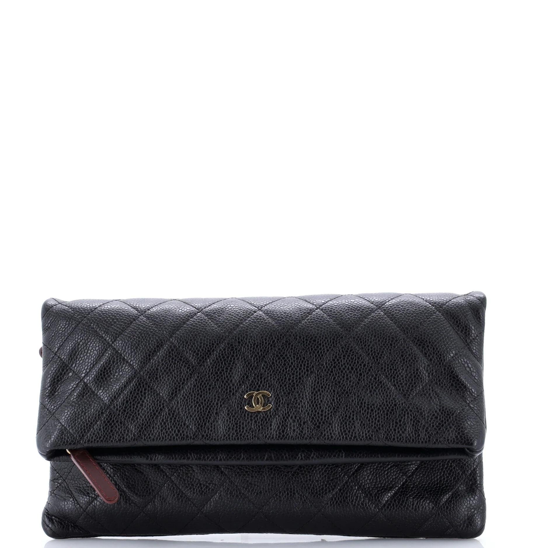 Leather clutch bag