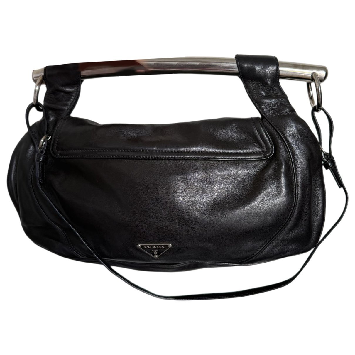 Leather clutch bag