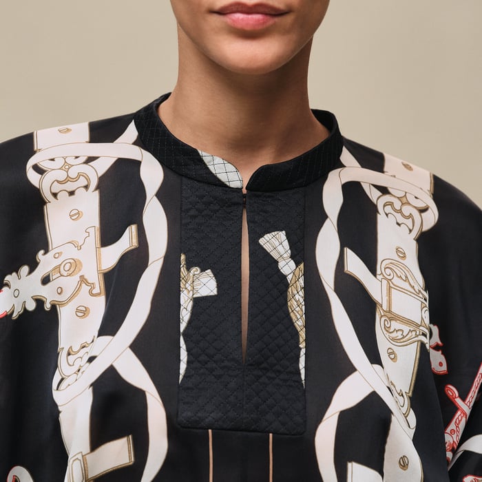 Noir "Ferronnerie Remix" Blouse