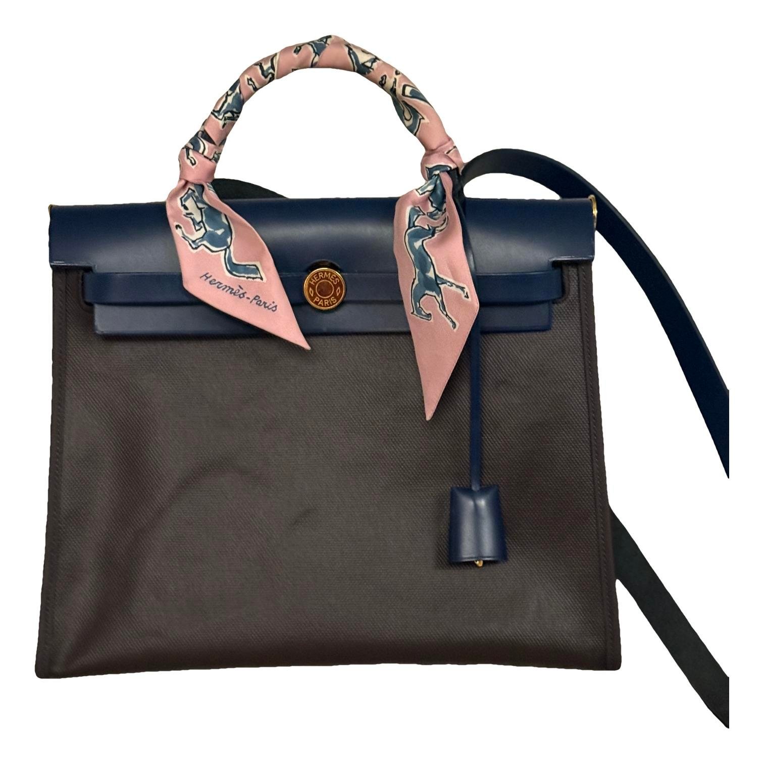 Hermes Herbag Handbag Vache Leather