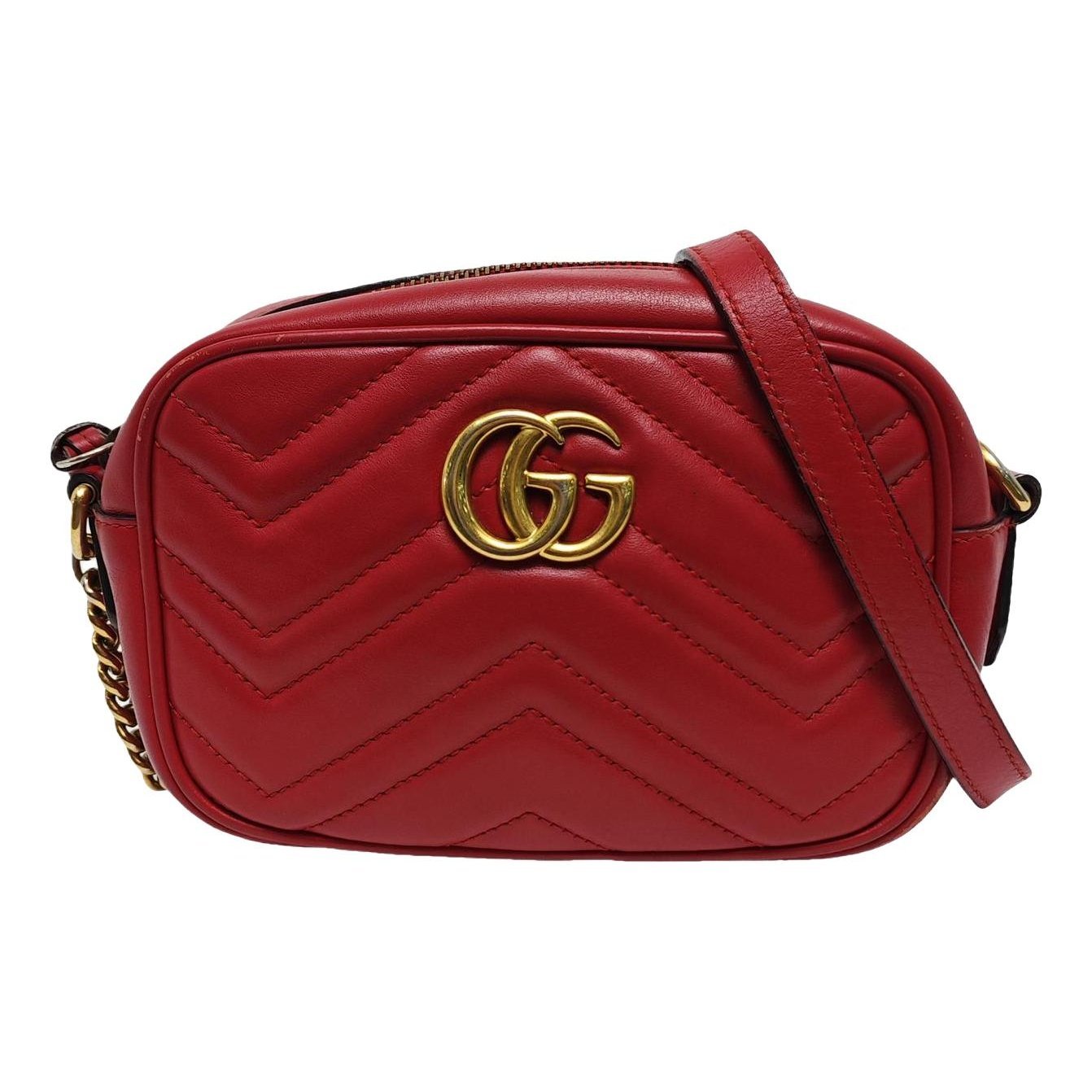 GG Marmont Triple zip leather crossbody bag