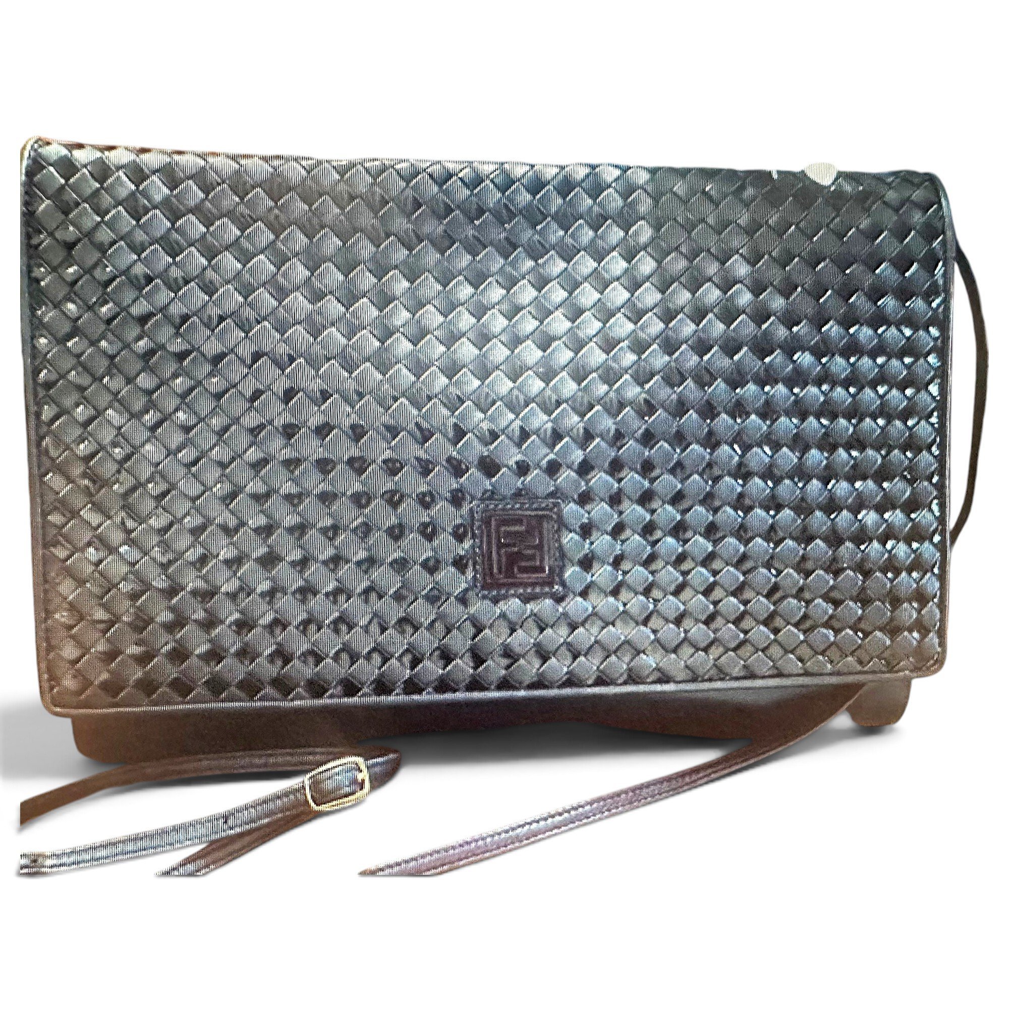 Leather clutch bag