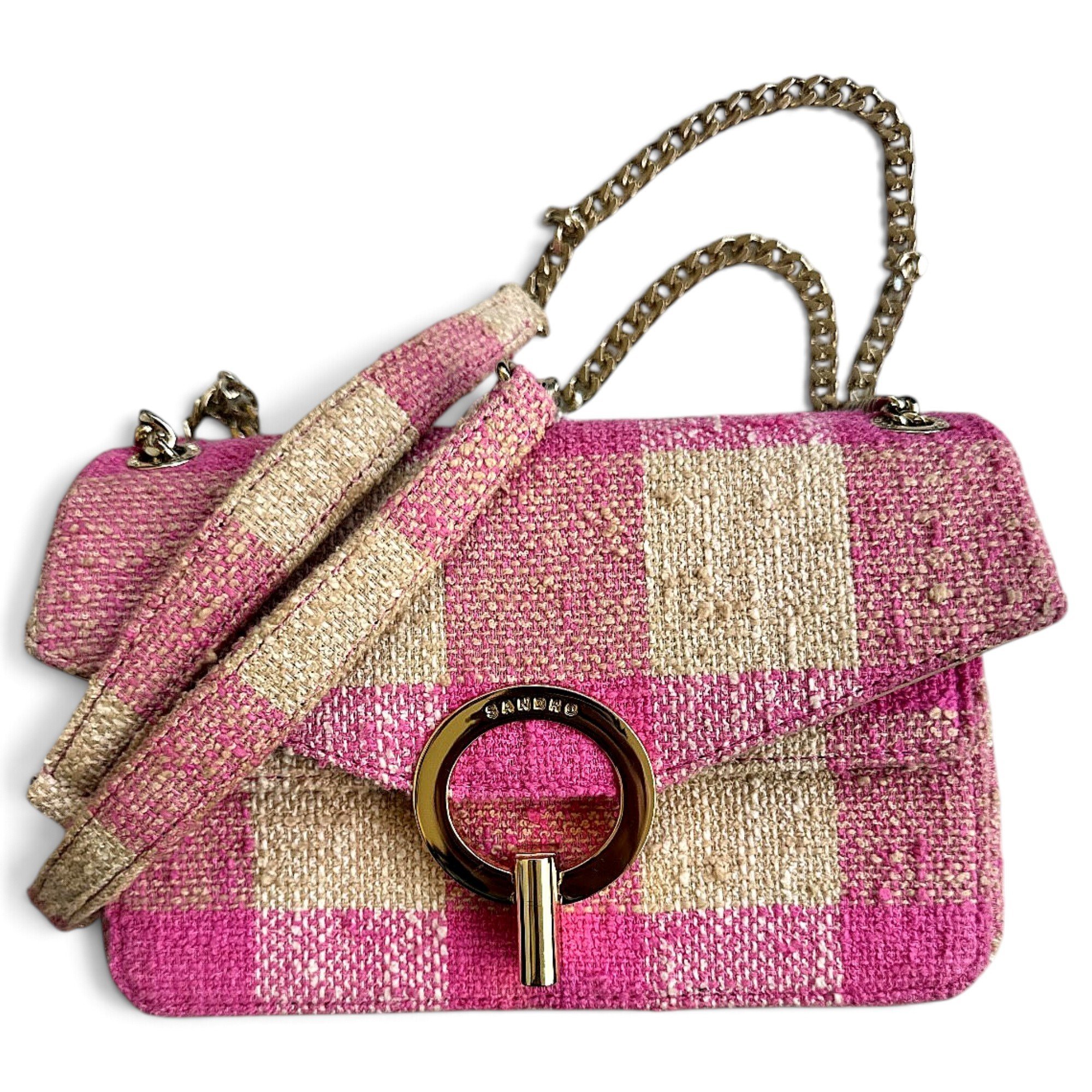 Sandro Yza tweed handbag