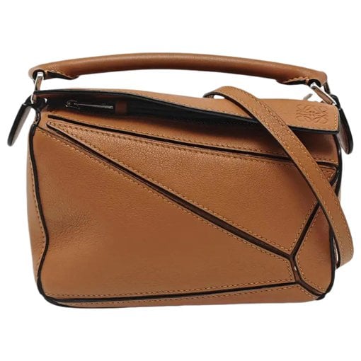 Puzzle leather handbag