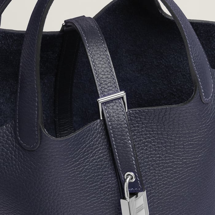 Bleu Nuit Picotin Lock 18 Bag