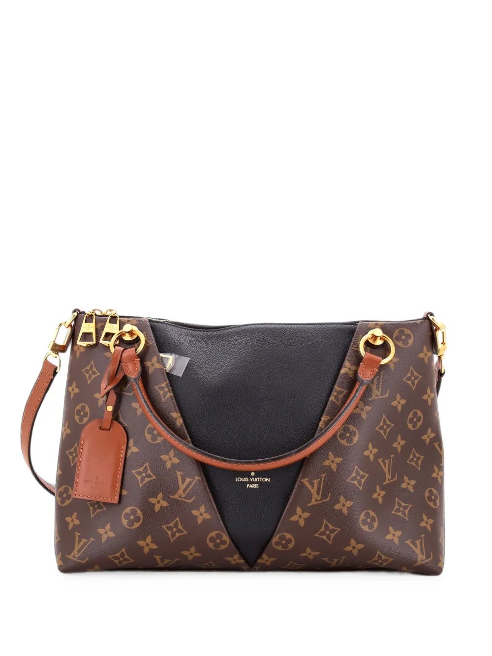 V Tote Monogram Canvas and Leather MM shoulder bag