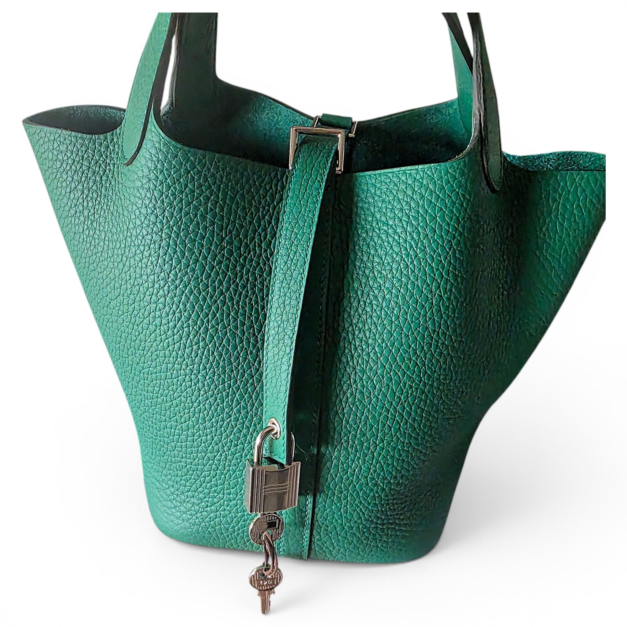 Picotin leather tote