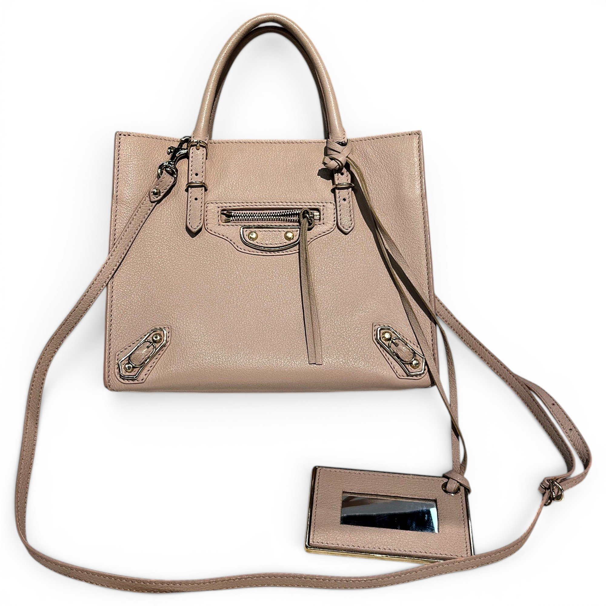 Papier leather handbag