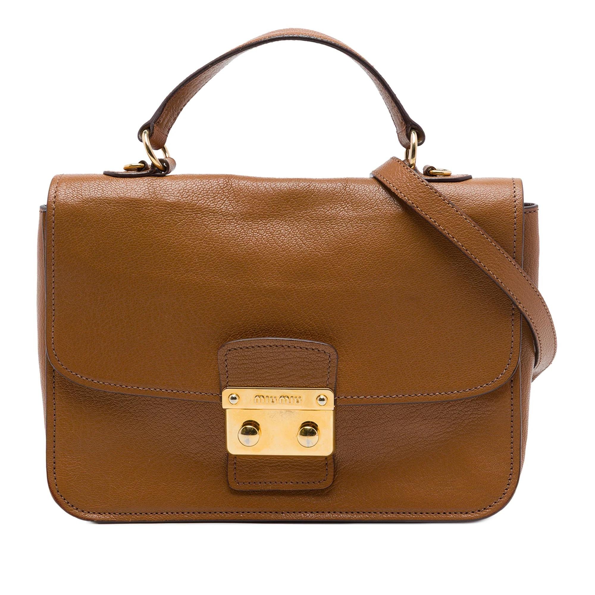 Madras leather handbag