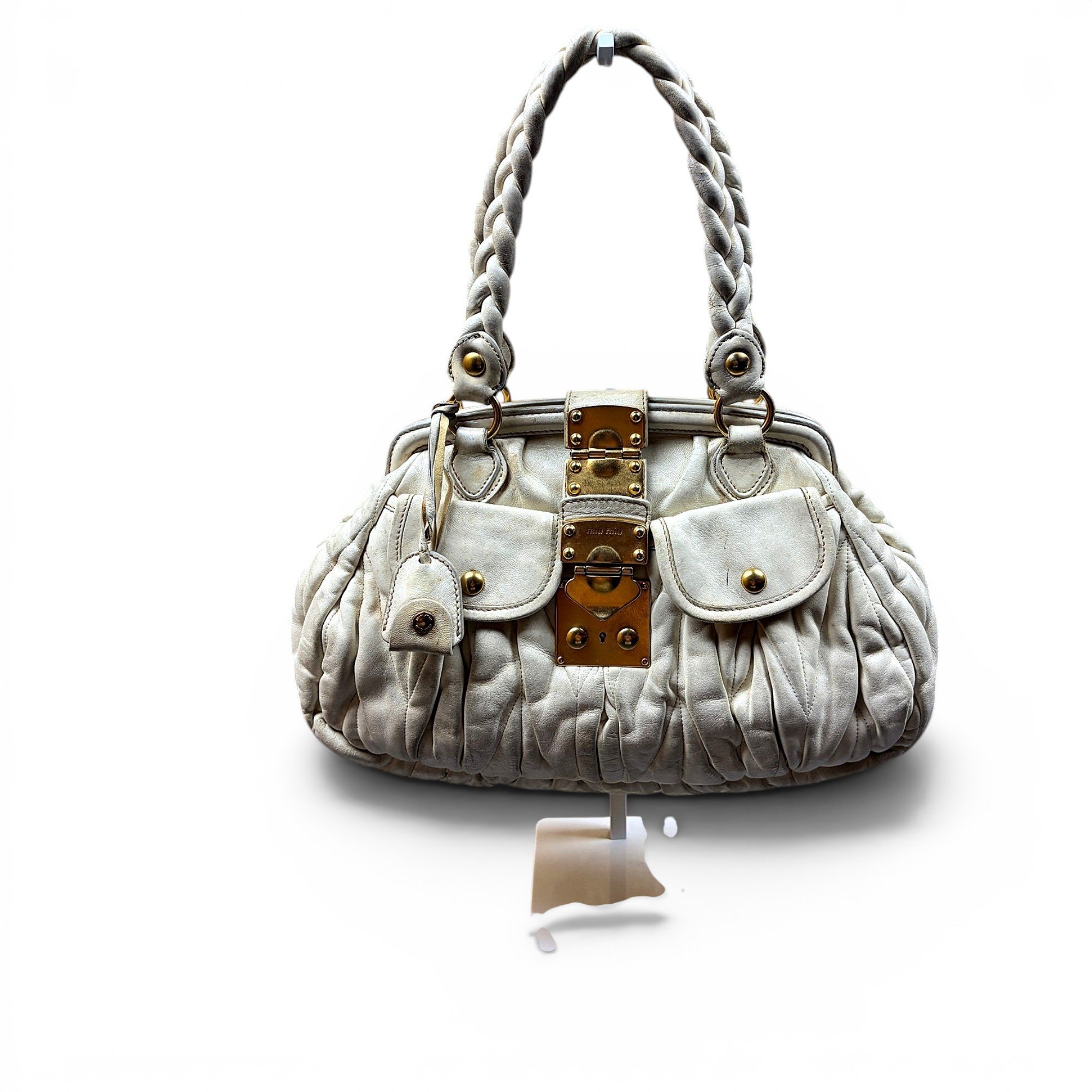 Matelassé leather handbag