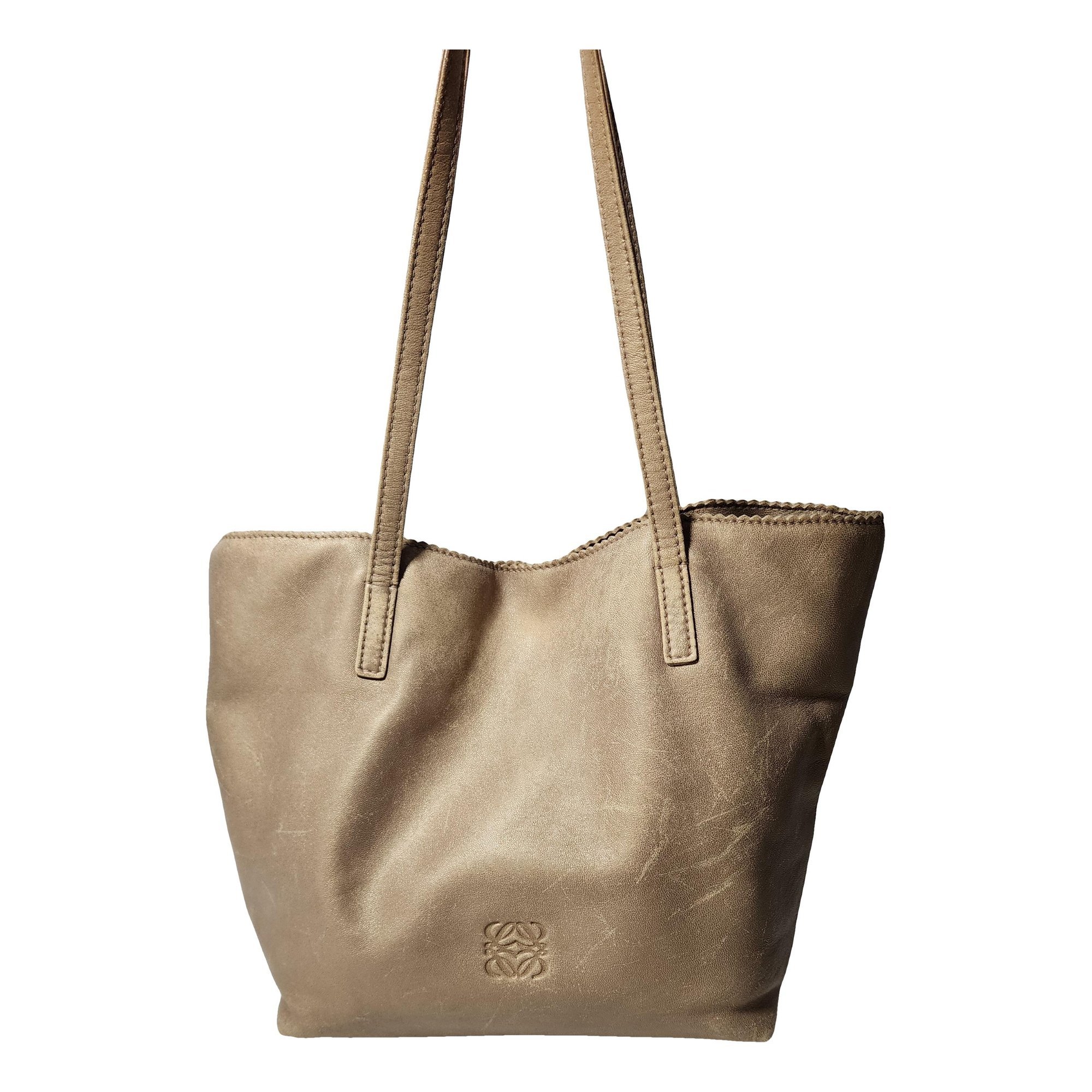 T Shopper leather tote
