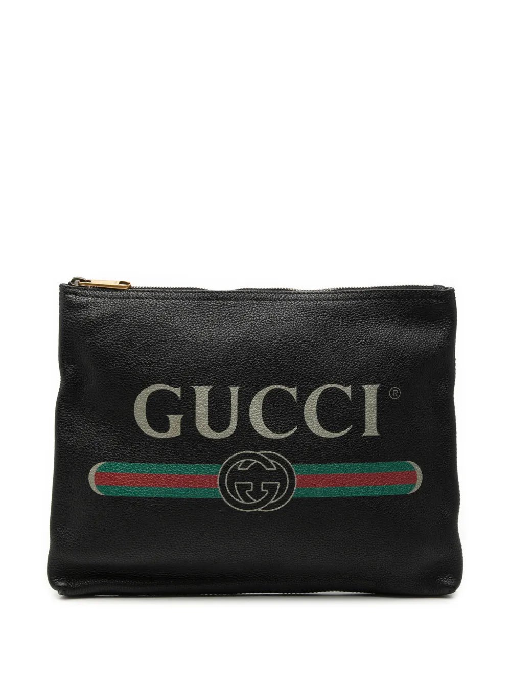2016-2026 Medium Calfskin Logo Portfolio clutch bag