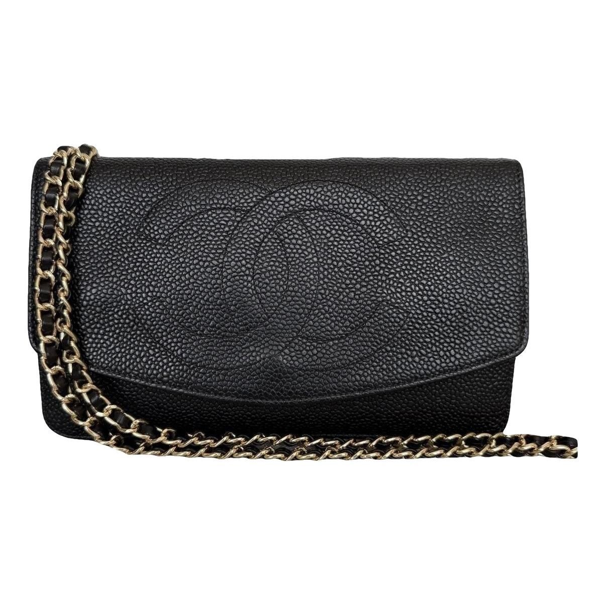 Wallet On Chain Double C leather crossbody bag